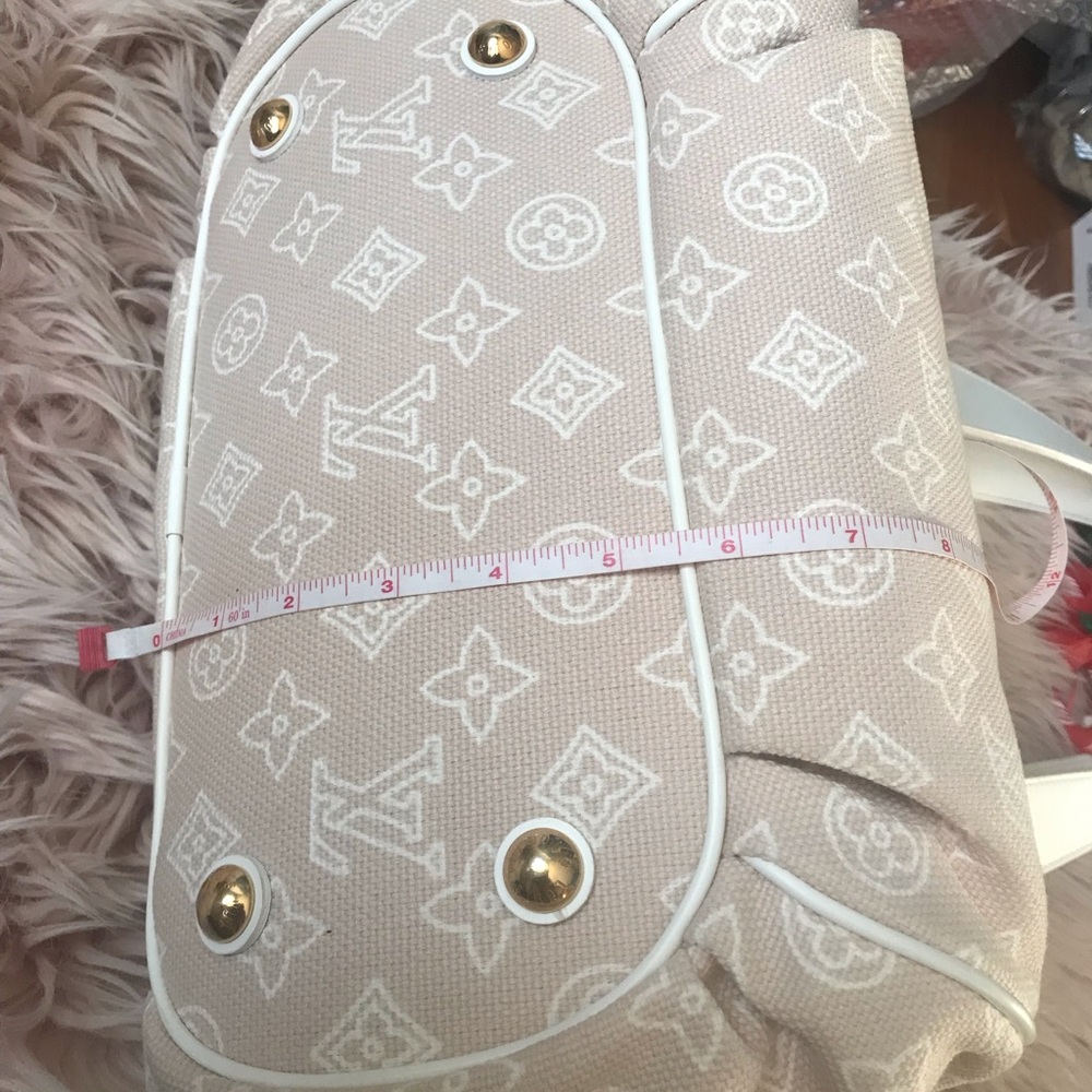 Sold out !!!Authentic Louis Vuitton LV Tote Bag Cabas Ipanema GM Pink Line bag. - Picture 9 of 16